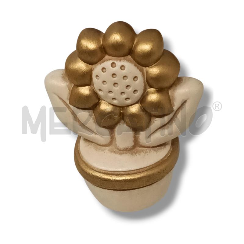 THUN VASETTO GIRASOLE BEIGE DORATO 7CM | Mercatino dell'Usato Rivoli 3