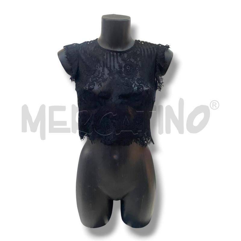 TOP GUESS NERO TRASPARENTE PIZZO | Mercatino dell'Usato Rivoli 1
