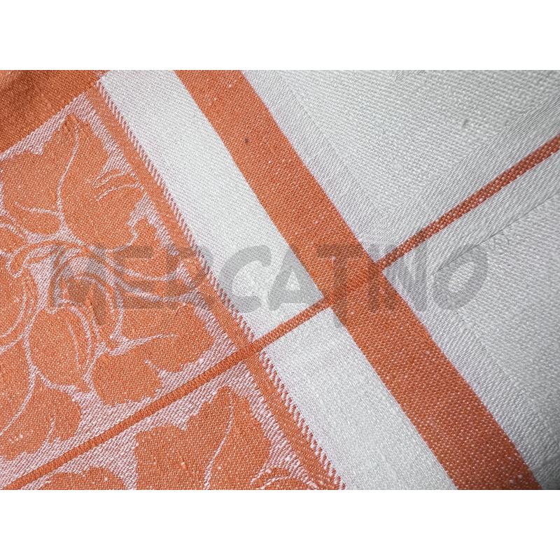 TOVAGLIA 140X240 QUADRI ARANCIO COTONE GREZZO | Mercatino dell'Usato Rivoli 4
