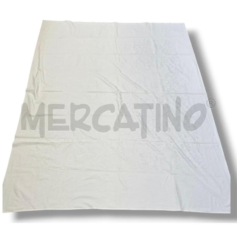 TOVAGLIA 160X205 BIANCA BORDO CROCI FIORI CENTRALI | Mercatino dell'Usato Rivoli 2