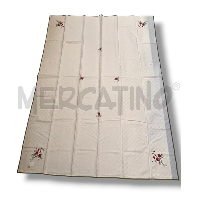 TOVAGLIA 270 X 190 COTONE LINO RICAMO FRAGOLE MARGHERITA + 12 TOV | Mercatino dell'Usato Rivoli 3