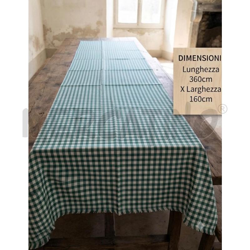 TOVAGLIA 360X160 QUADRI VERDI | Mercatino dell'Usato Rivoli 1