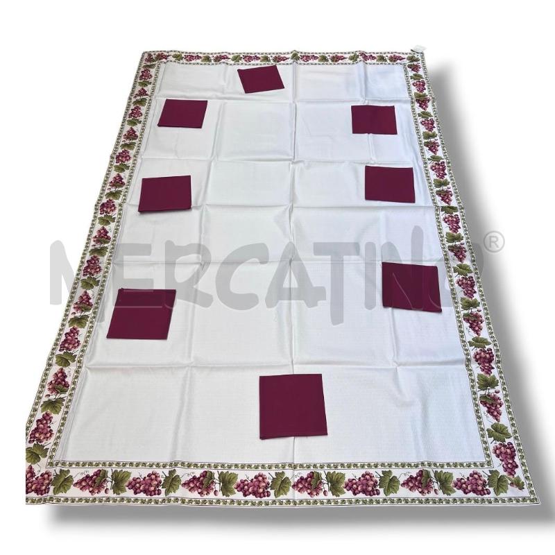 TOVAGLIA BOTTARO GRECA UVA 150X230 PURO COTONE 8 TOVAGLIOLI | Mercatino dell'Usato Rivoli 1
