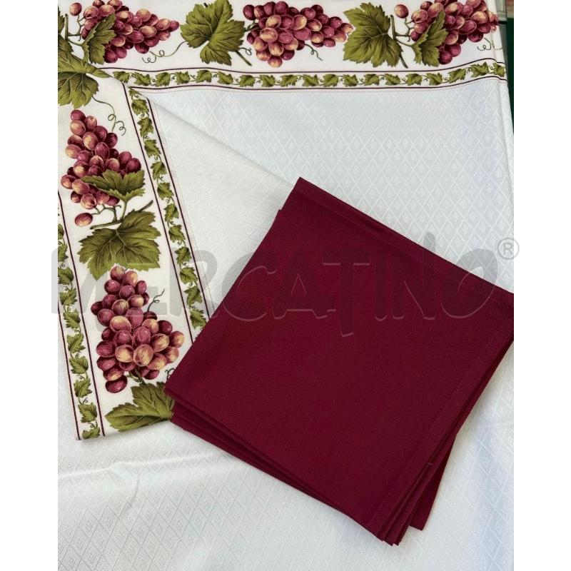 TOVAGLIA BOTTARO GRECA UVA 150X230 PURO COTONE 8 TOVAGLIOLI | Mercatino dell'Usato Rivoli 3