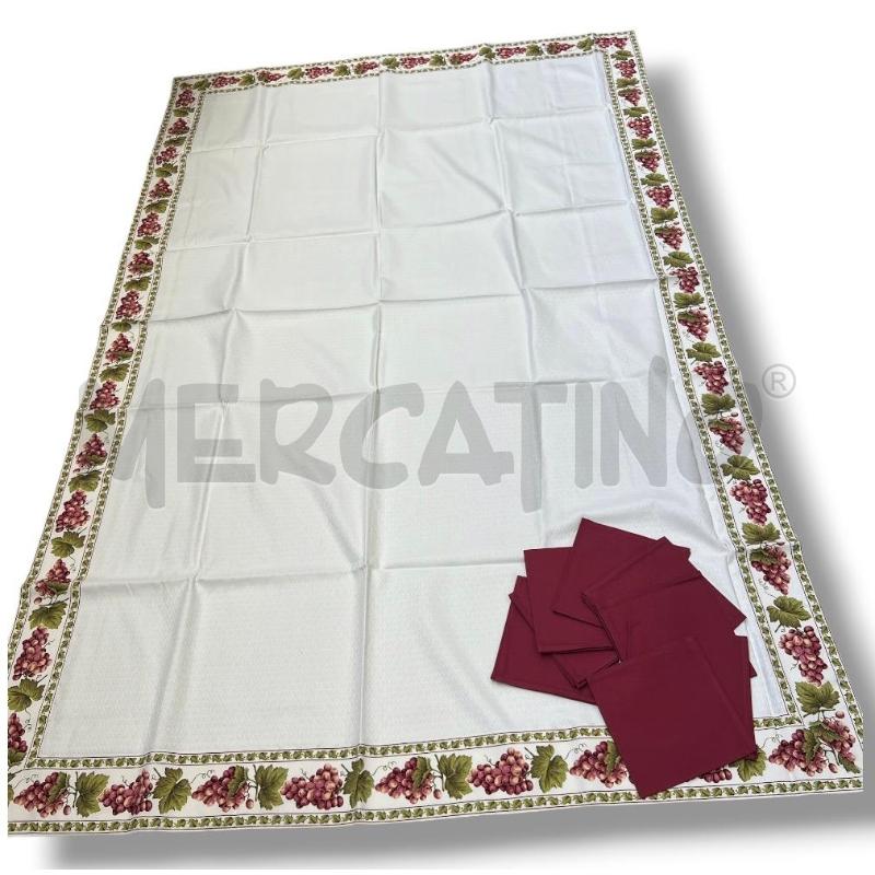 TOVAGLIA BOTTARO GRECA UVA 150X230 PURO COTONE 8 TOVAGLIOLI | Mercatino dell'Usato Rivoli 4