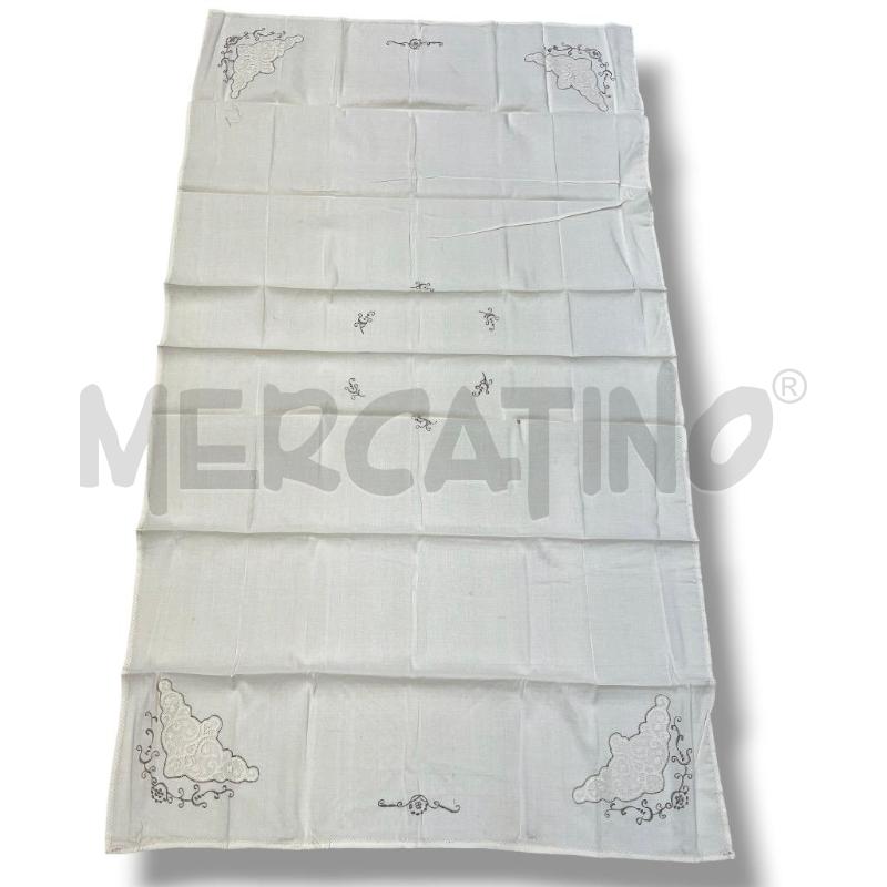 TOVAGLIA ECRU RICAMI + 12 TOVAGLIOLI 110X190 | Mercatino dell'Usato Rivoli 2