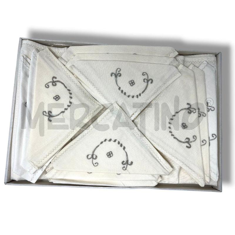 TOVAGLIA ECRU RICAMI + 12 TOVAGLIOLI 110X190 | Mercatino dell'Usato Rivoli 4