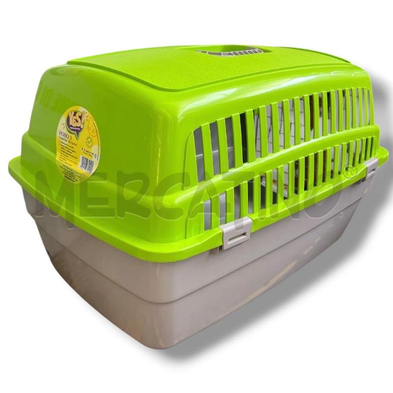 TRASPORTINO ANIMALI VERDE GRIGIO 40X36X60 CM | Mercatino dell'Usato Rivoli 2