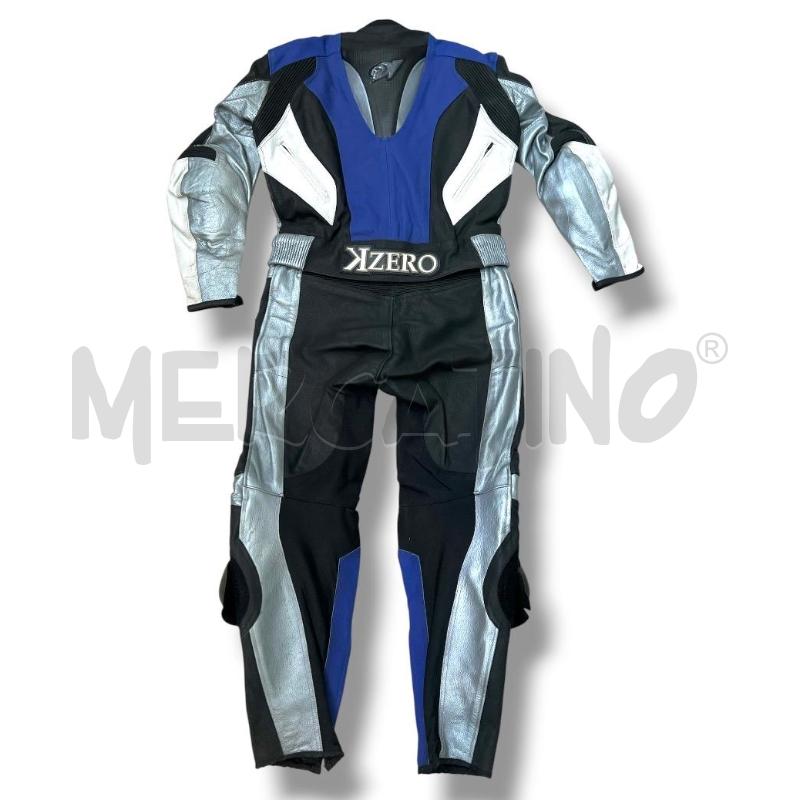 TUTA MOTO KZERO PELLE BLU NERA TG.52 | Mercatino dell'Usato Rivoli 2