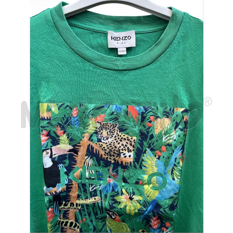 T SHIRT BAMBINO KENZO VERDE STAMPA JUNGLE | Mercatino dell'Usato Rivoli 3