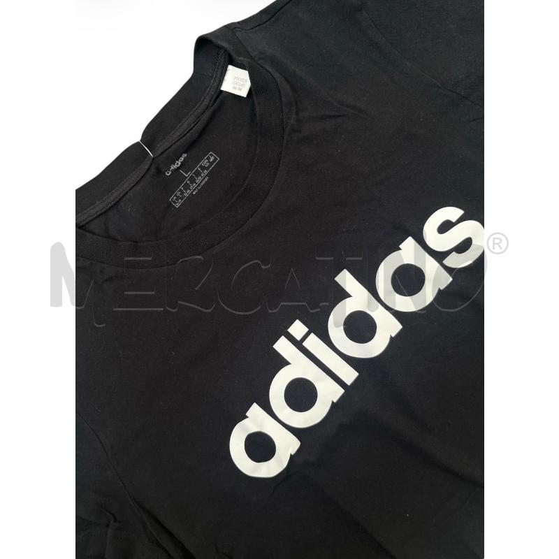 T SHIRT DONNA ADIDAS NERA LOGO BIANCO FRONTALE | Mercatino dell'Usato Rivoli 3