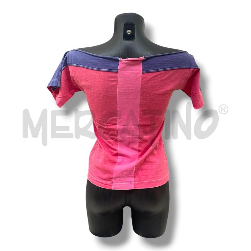 T SHIRT DONNA DIESEL FUCSIA LOGO RICAMATO | Mercatino dell'Usato Rivoli 2