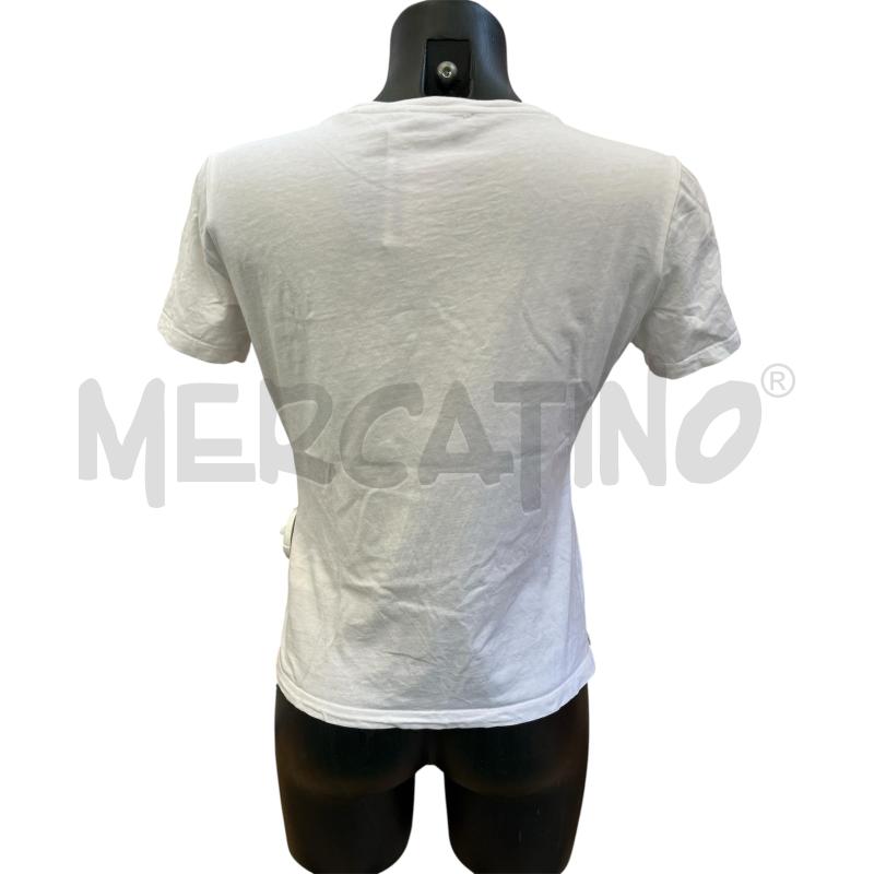 T SHIRT DONNA GUESS BIANCA LOGO STRASS PENDENTI  | Mercatino dell'Usato Rivoli 2