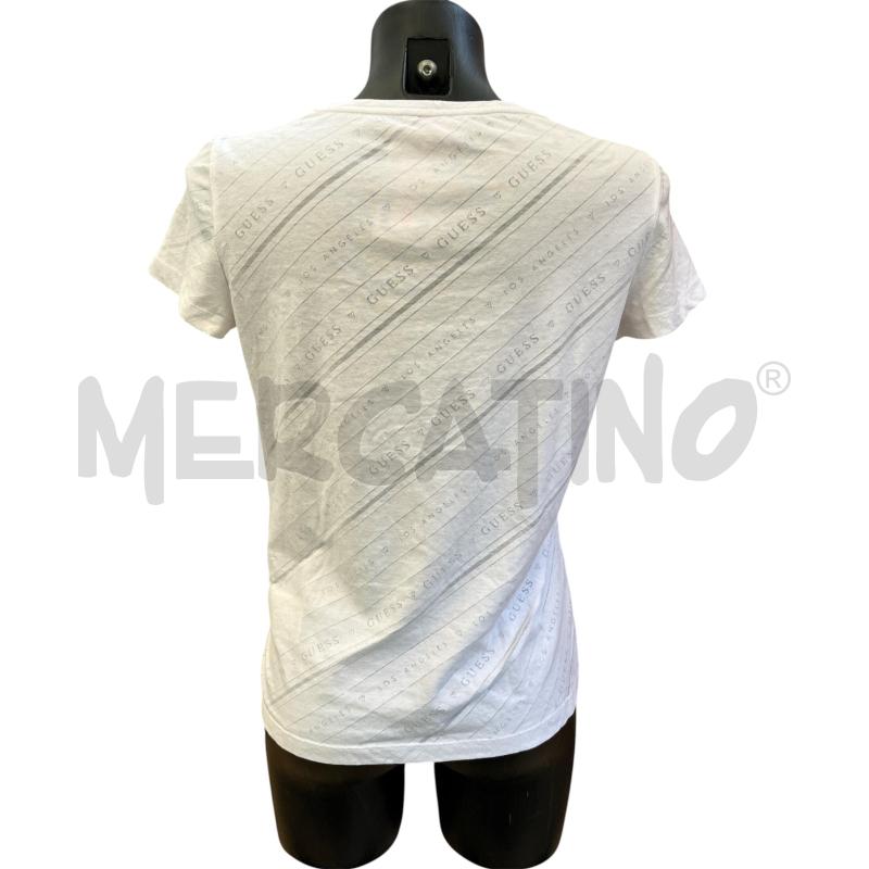 T SHIRT DONNA GUESS BIANCA MULTILOGO | Mercatino dell'Usato Rivoli 2