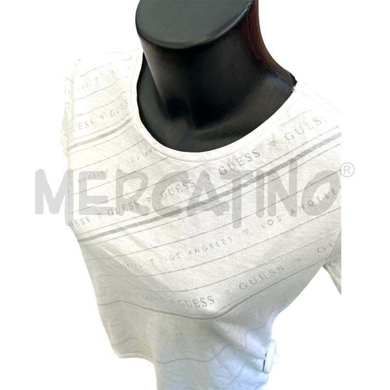 T SHIRT DONNA GUESS BIANCA MULTILOGO | Mercatino dell'Usato Rivoli 3