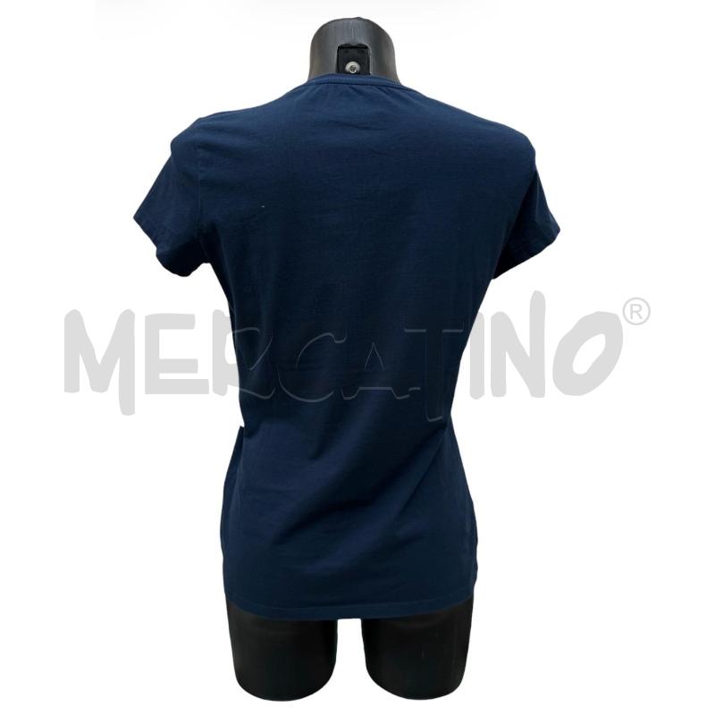 T SHIRT DONNA GUESS BLU LOGO STRASS  | Mercatino dell'Usato Rivoli 2