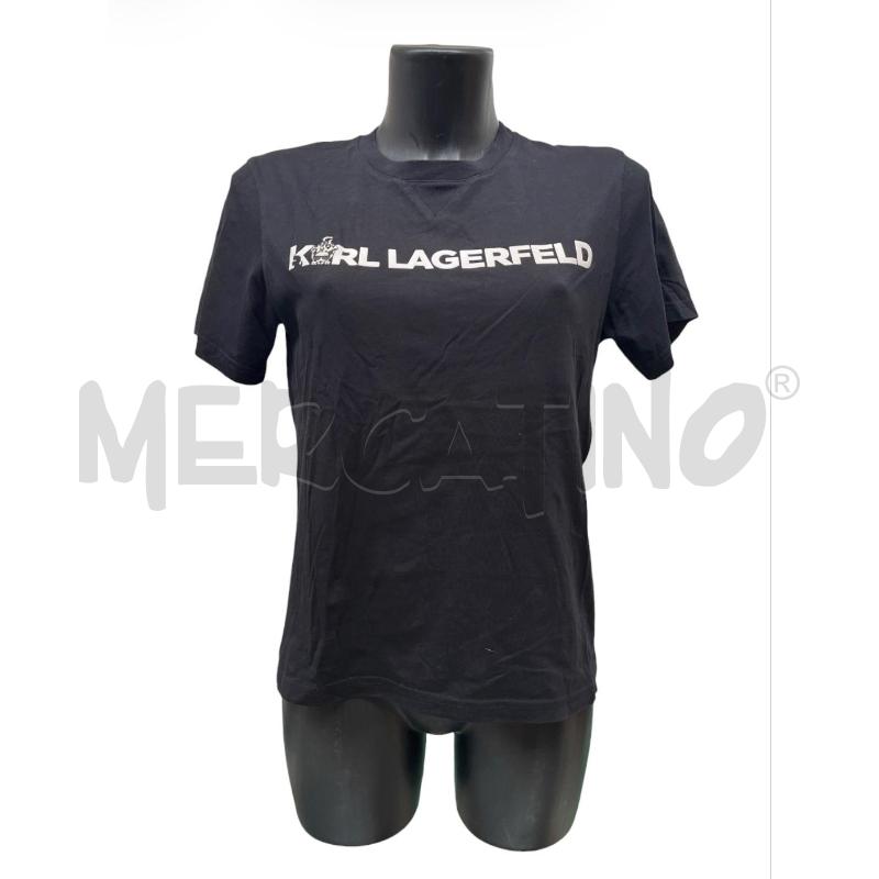 T SHIRT DONNA KARL LAGERFELD NERA LOGO B IANCO | Mercatino dell'Usato Rivoli 1