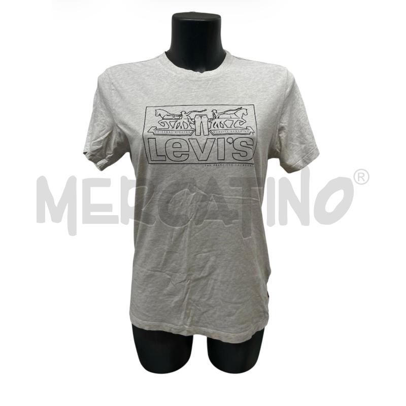 T SHIRT DONNA LEVI'S GRIGIA CHIARA LOGO STAMPA | Mercatino dell'Usato Rivoli 1