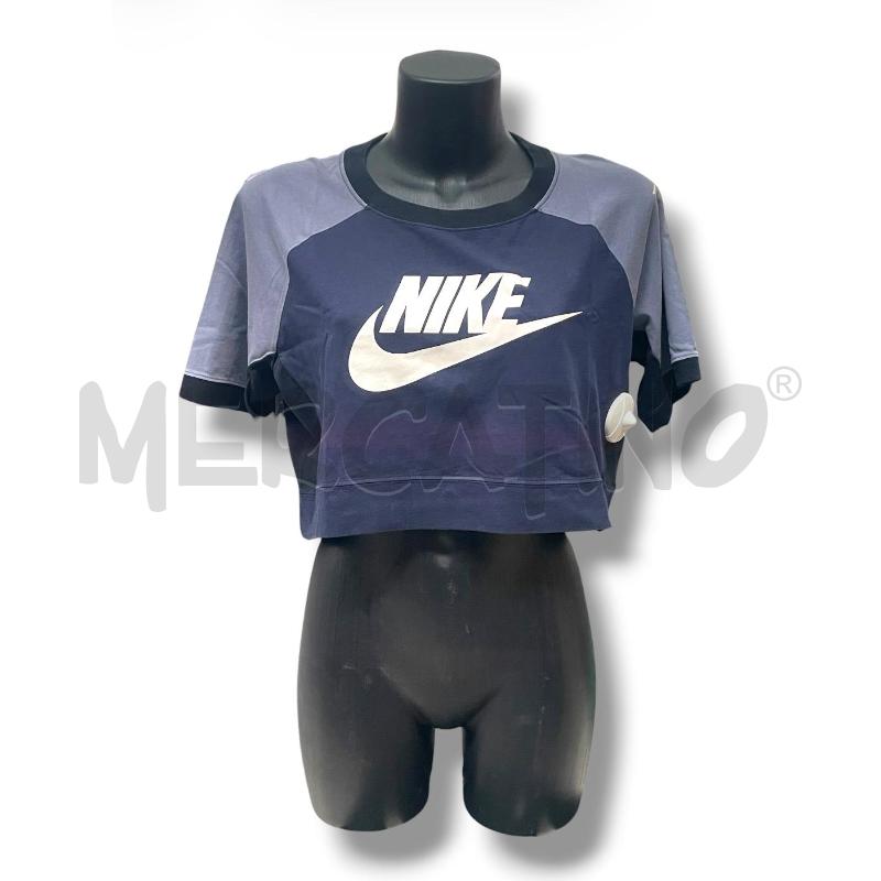 T SHIRT DONNA NIKE BLU NERA GRIGIA CROPP | Mercatino dell'Usato Rivoli 1