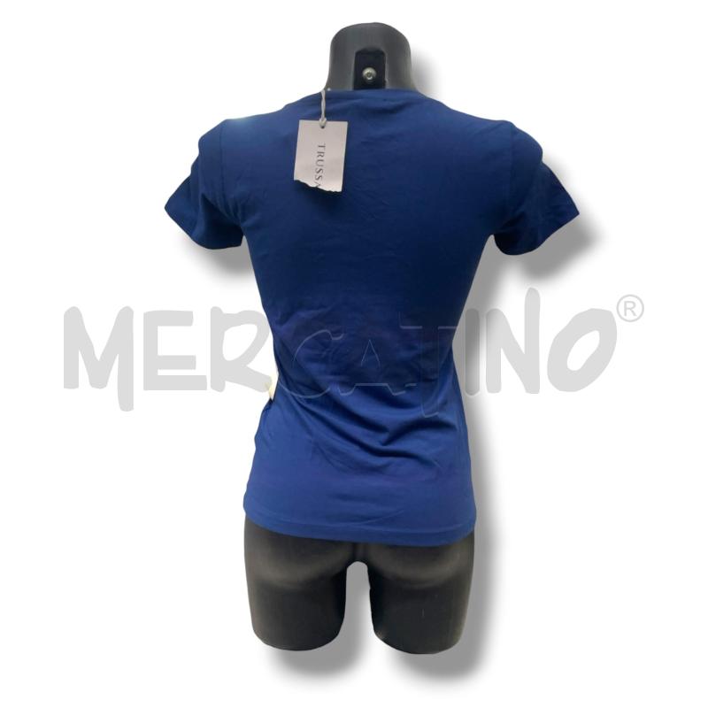 T SHIRT DONNA TRUSSARDI BLU LOGO CANGIANTE | Mercatino dell'Usato Rivoli 2