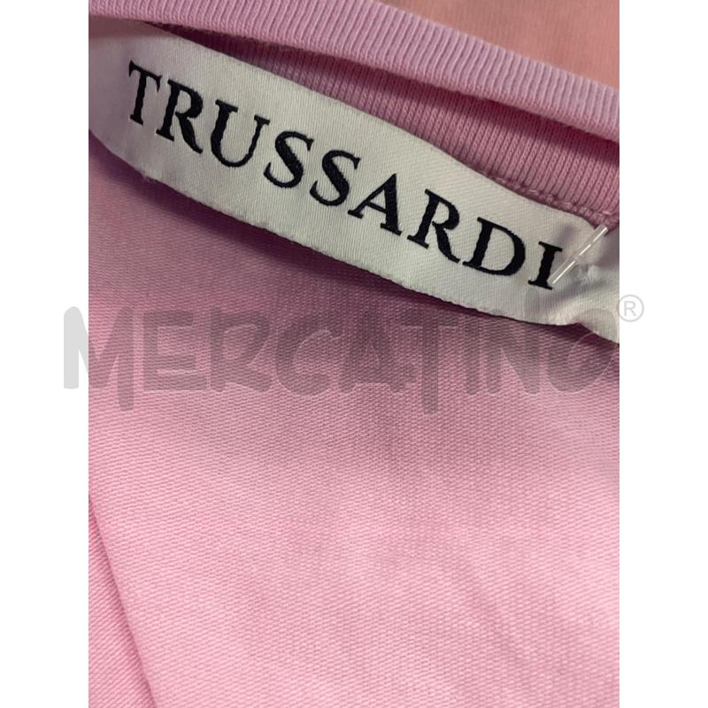 T SHIRT DONNA TRUSSARDI ROSA LOGO PIETRE | Mercatino dell'Usato Rivoli 3