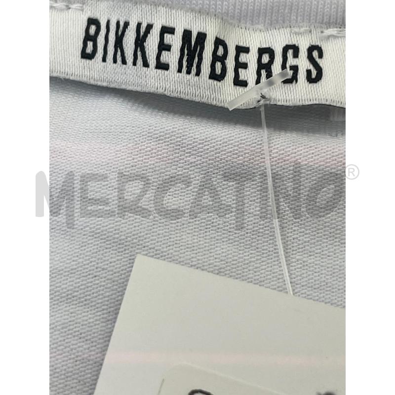 T SHIRT UOMO BIKKEMBERGS BIANCA ELASTICO NERE MANICA SX | Mercatino dell'Usato Rivoli 3