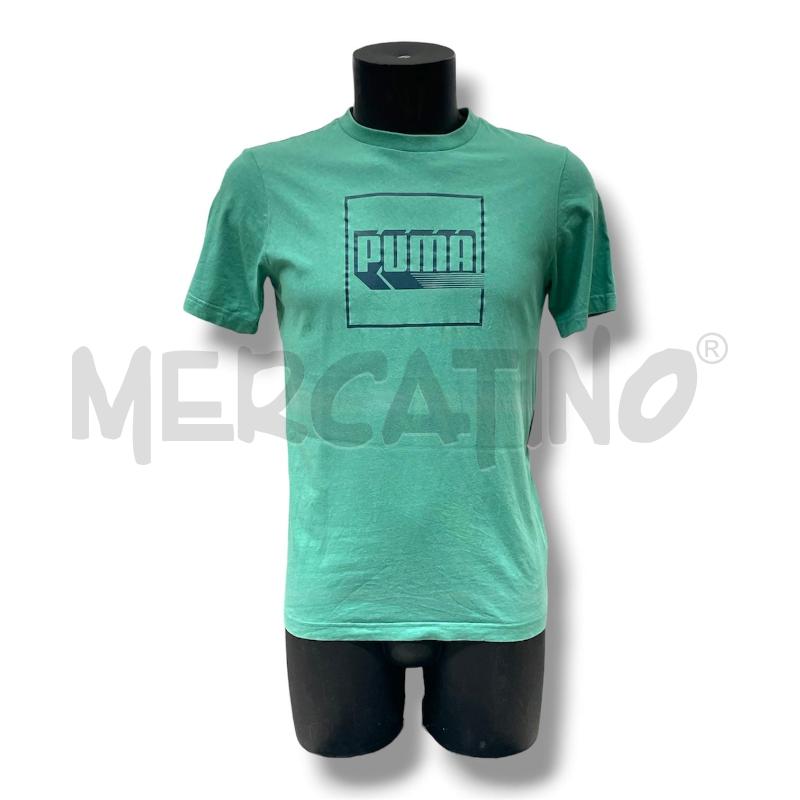 T SHIRT UOMO PUMA VERDE LOGO GRIGIO | Mercatino dell'Usato Rivoli 1
