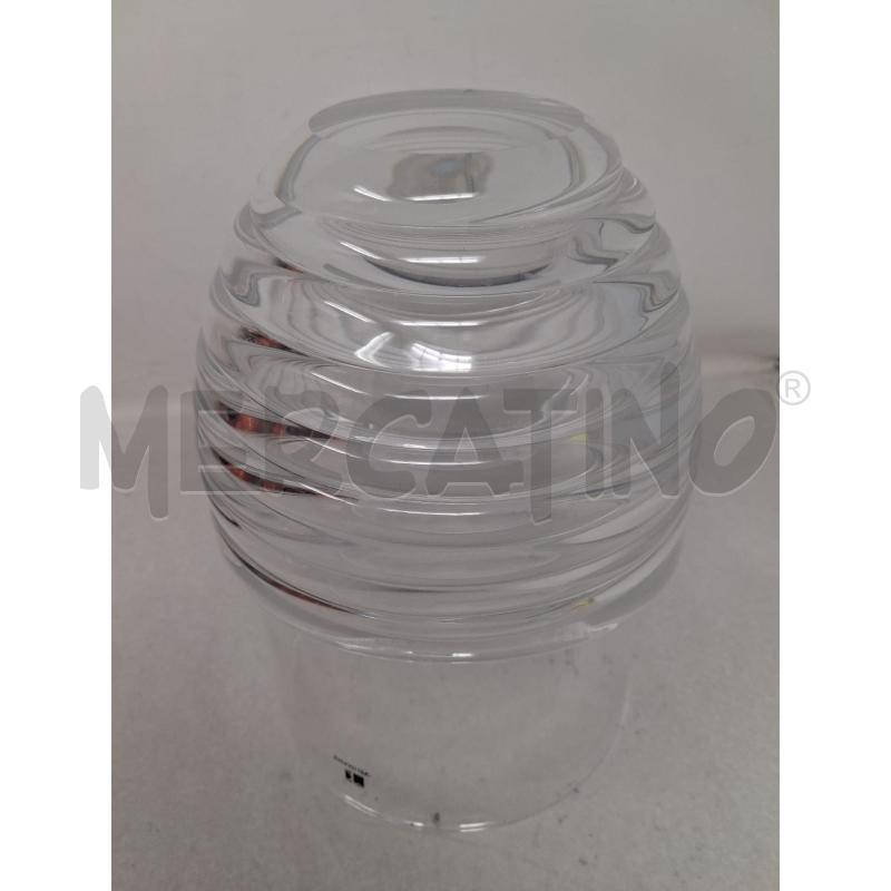 VASO CARLO MORETTI 24 CM IN VETRO BASSE MOLATA  | Mercatino dell'Usato Rivoli 3