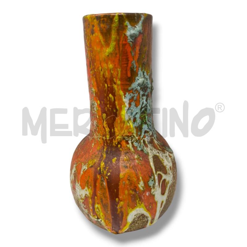 VASO CERAMICA CLAUDIO PULLI DIPINTA A MANO CM 20 | Mercatino dell'Usato Rivoli 1