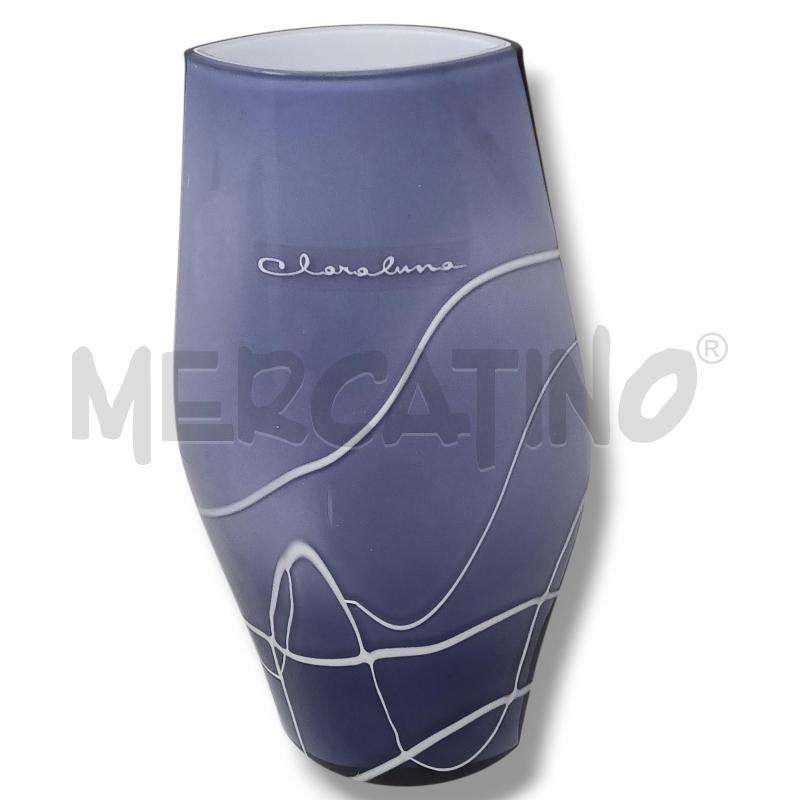 VASO CLARALUNA VIOLA VETRO 26 CM | Mercatino dell'Usato Rivoli 1