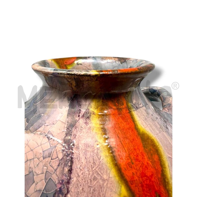 VASO CLAUDIO PULLI VILLAGGIO SARACENO CERAMICA SMALTATA H 16CM | Mercatino dell'Usato Rivoli 3
