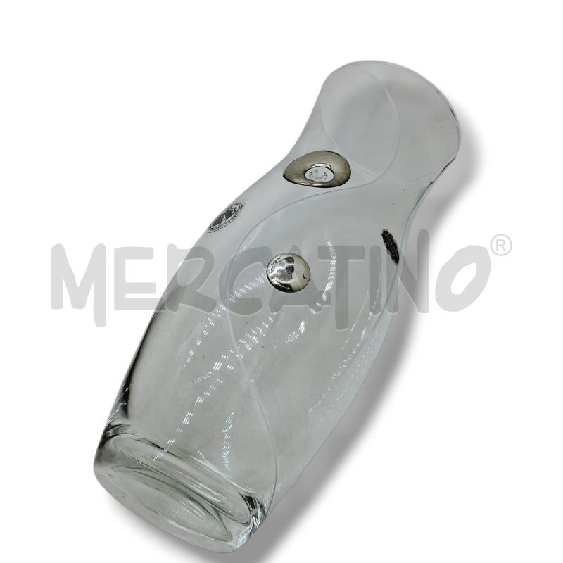 VASO CRITALLO E PLACCHETTE ARG H CM 24 | Mercatino dell'Usato Rivoli 1