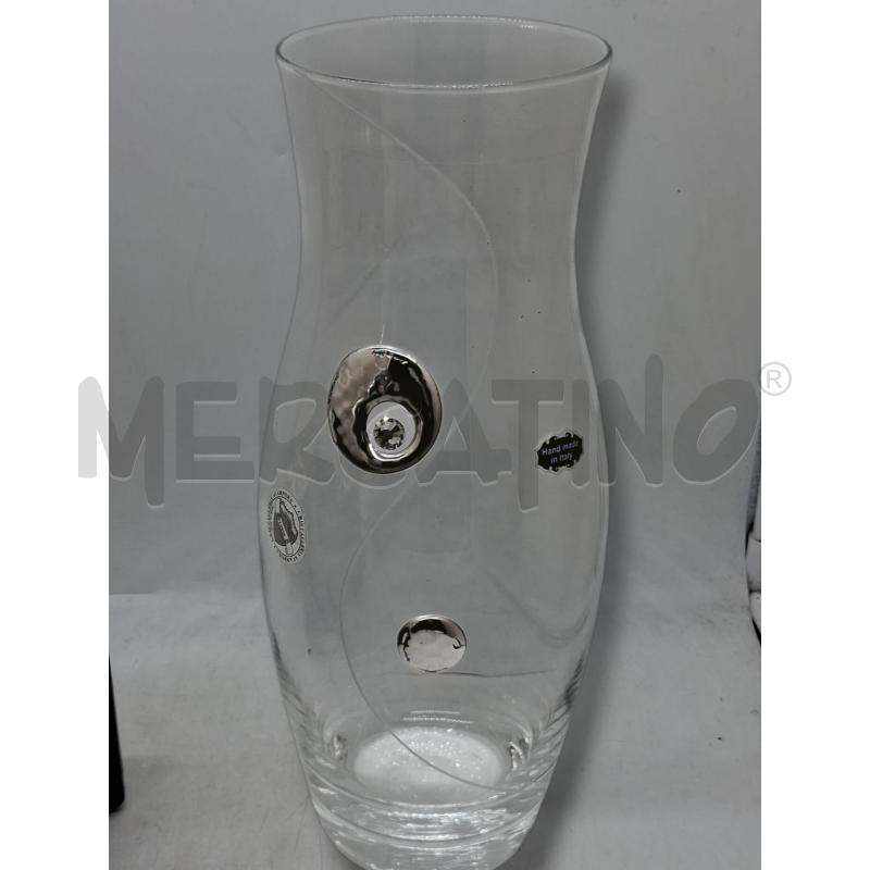 VASO CRITALLO E PLACCHETTE ARG H CM 24 | Mercatino dell'Usato Rivoli 2