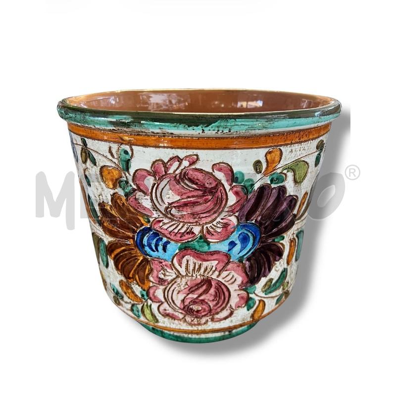 VASO IN TERRACOTTA H.26 DECORATO | Mercatino dell'Usato Rivoli 1
