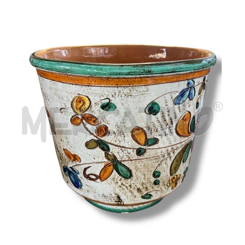 VASO IN TERRACOTTA H.26 DECORATO | Mercatino dell'Usato Rivoli 2