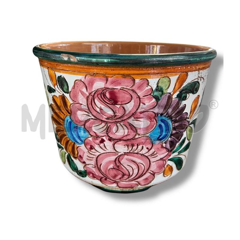 VASO IN TERRACOTTA H 21 DECORATO | Mercatino dell'Usato Rivoli 1
