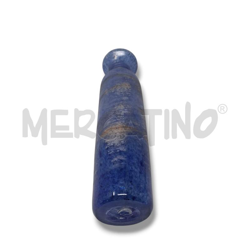 VASO PORTA FIORE VETRO SOFFIATO BLU DORATO H 35 | Mercatino dell'Usato Rivoli 2