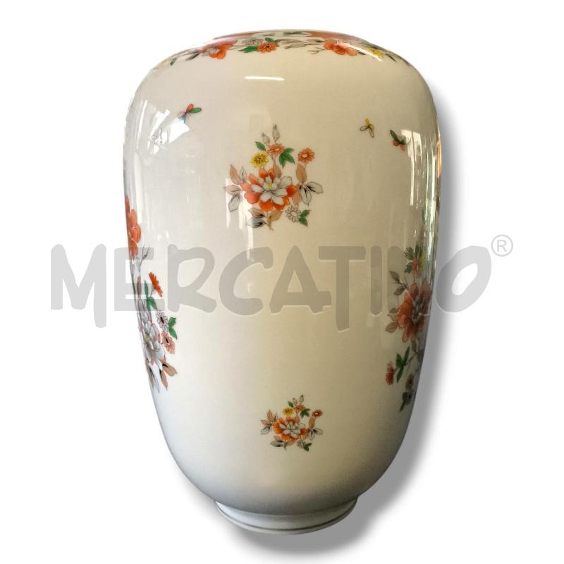 VASO PORTOGALLO VISTA ALEGRA H37 FIORI ROSSI BIANCHI | Mercatino dell'Usato Rivoli 3