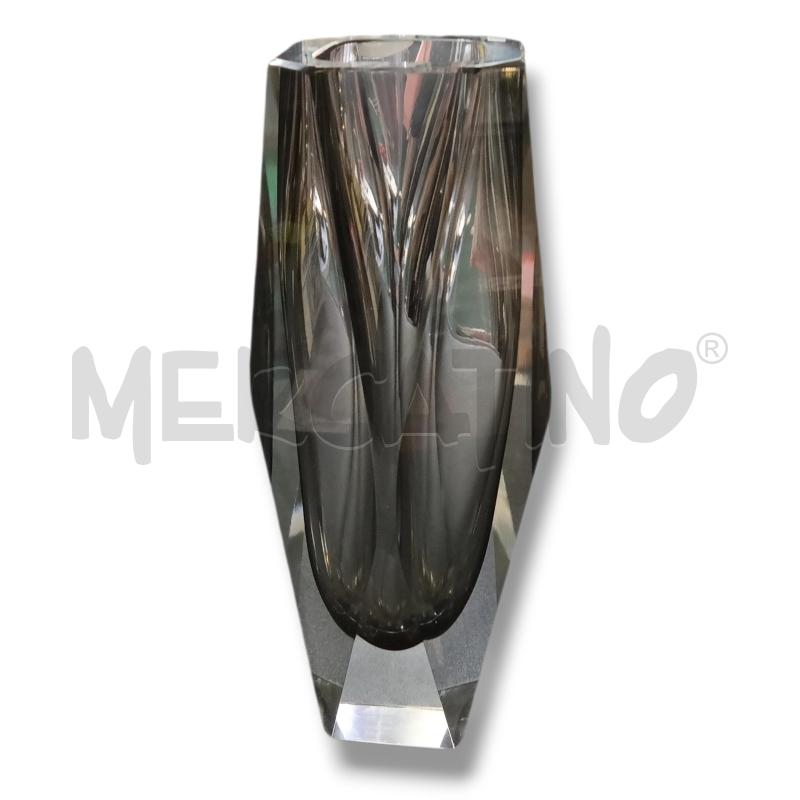 VASO VETRO DI MURANO FUME H27.5 CM | Mercatino dell'Usato Rivoli 1