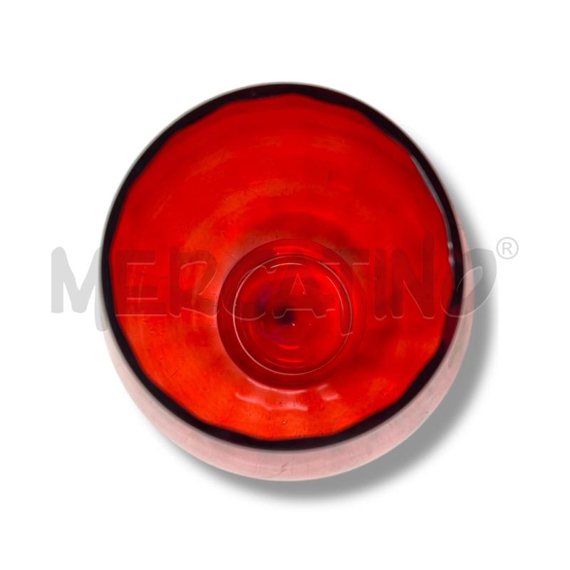 VASO VETRO MURANO GLASS ROSSO 26CM H BOMBATO | Mercatino dell'Usato Rivoli 4