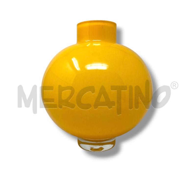 VASO VETRO SOFFIATO GIALLO BOCCIA | Mercatino dell'Usato Rivoli 1
