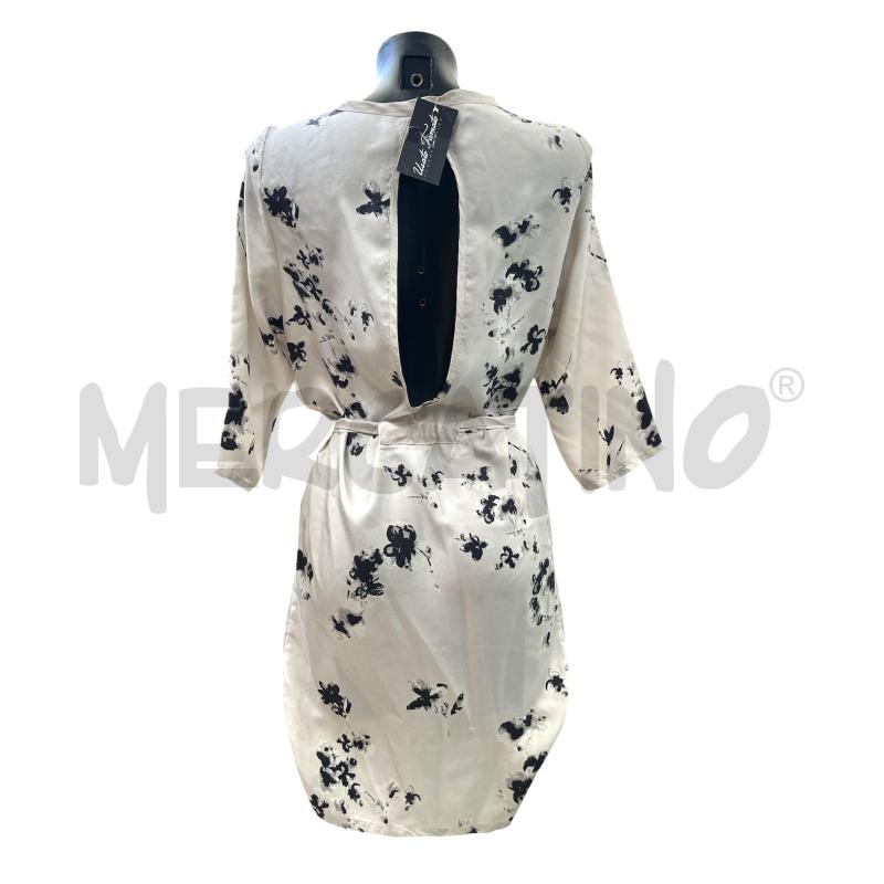 VESTITO DONNA ADELE FADO GRIGIO PERLA FIORI 100SETA | Mercatino dell'Usato Rivoli 2