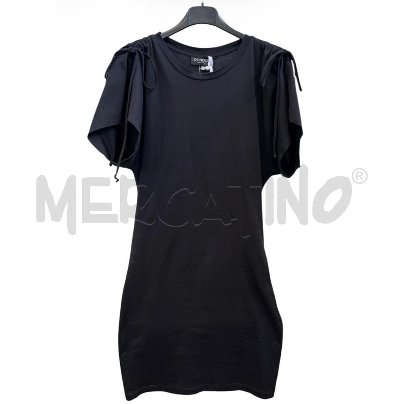 VESTITO DONNA DONDUP NERO SPALLA ARRICCIATA | Mercatino dell'Usato Rivoli 1