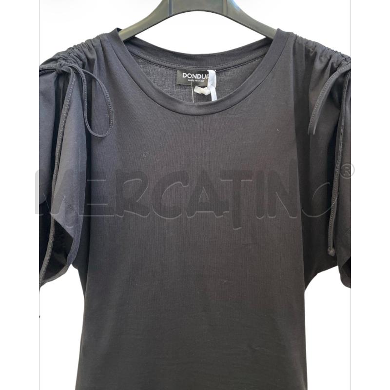 VESTITO DONNA DONDUP NERO SPALLA ARRICCIATA | Mercatino dell'Usato Rivoli 3