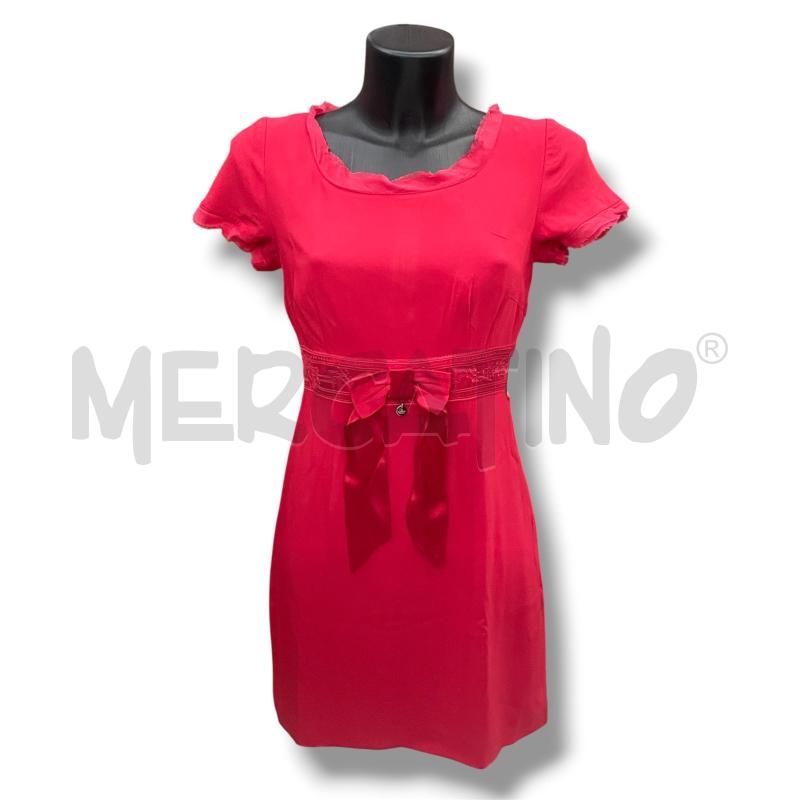 VESTITO DONNA ELISABETTA FRANCHI ROSSO PIZZO FIOCCO  | Mercatino dell'Usato Rivoli 1