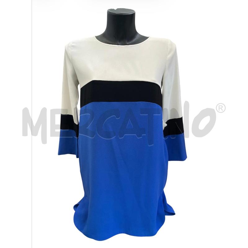 VESTITO DONNA EMME MARELLA OFF WHITE BLU NERO | Mercatino dell'Usato Rivoli 1