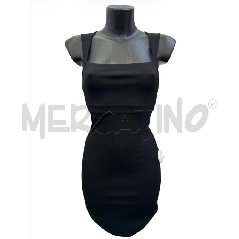 VESTITO DONNA FURNARI NERO TUBINO SCOLLO QUADRATO | Mercatino dell'Usato Rivoli 1