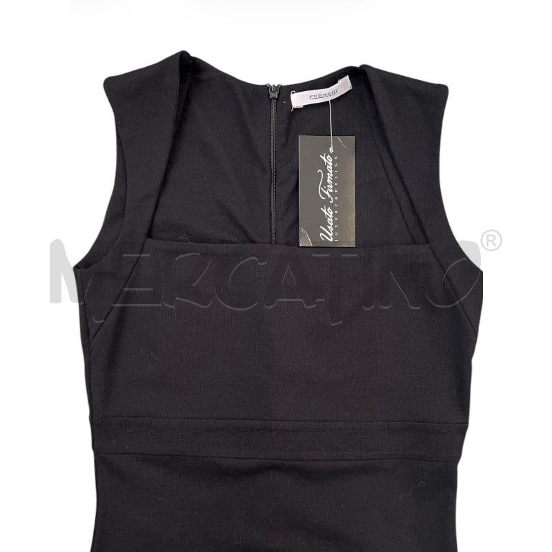 VESTITO DONNA FURNARI NERO TUBINO SCOLLO QUADRATO | Mercatino dell'Usato Rivoli 3