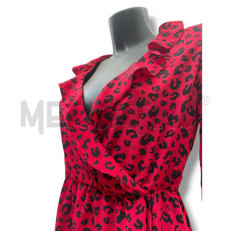 VESTITO DONNA GUESS ROSSO MACULATO VOULANT | Mercatino dell'Usato Rivoli 2