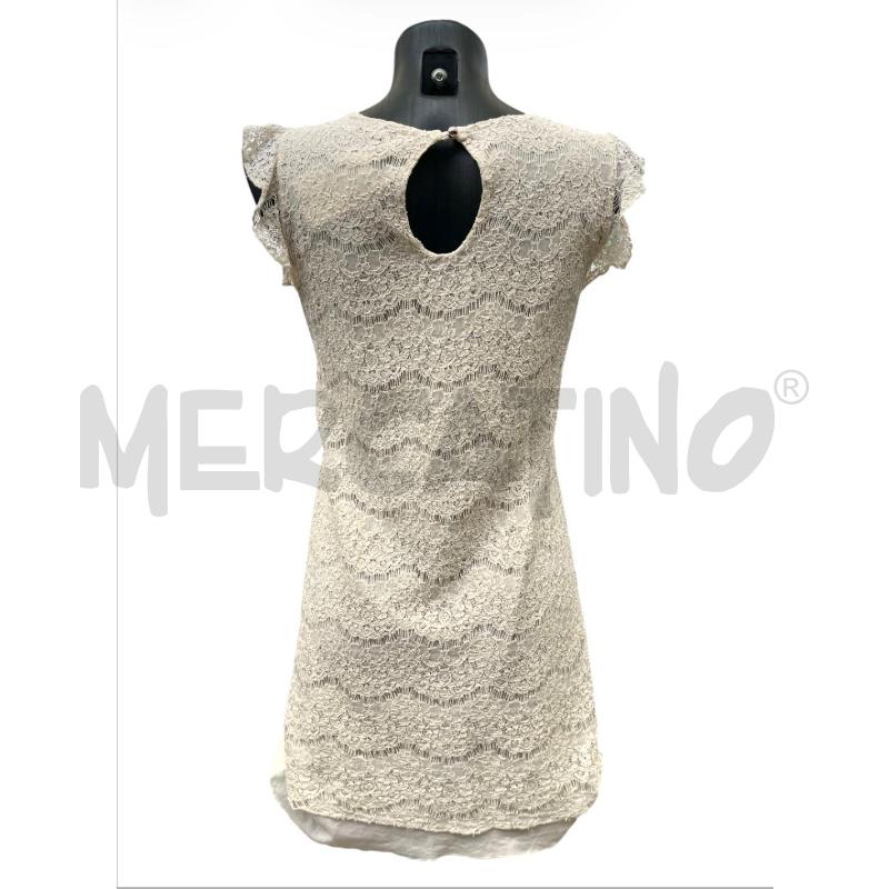 VESTITO DONNA LA DEA CREMA PIZZO MANICA VOULANT | Mercatino dell'Usato Rivoli 2